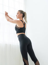 FREYA - LACY SPORTS BRA - BLACK - VECTOR SPORTSWEAR